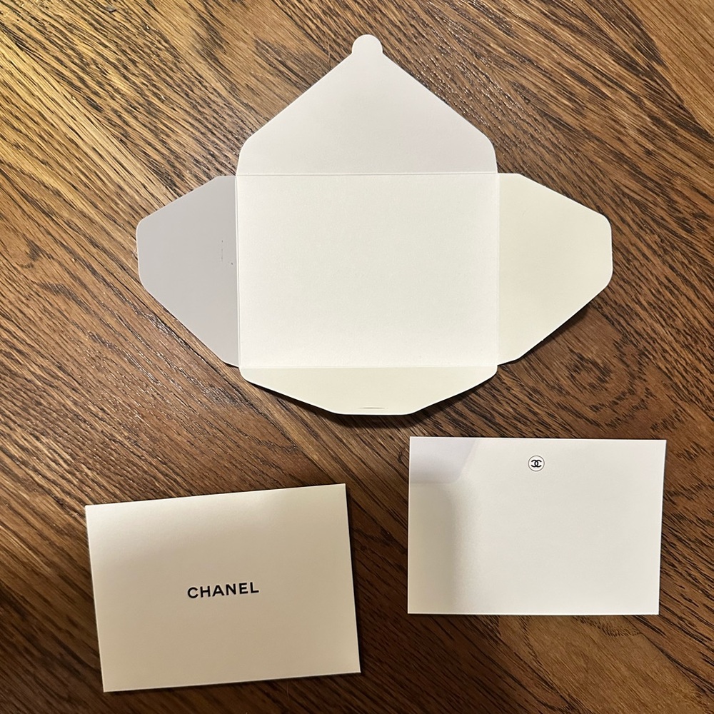 Chanel paper envelope and Chanel blank card